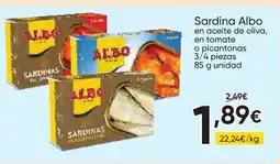 FROIZ ALBO Sardina en aceite de oliva, en tomate o picantonas oferta