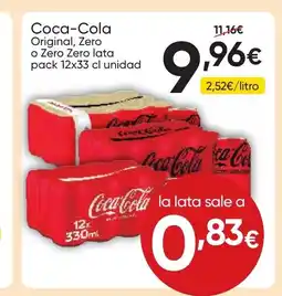 FROIZ COCA-COLA Original, Zero o Zero Zero lata oferta