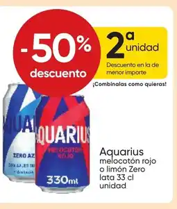 FROIZ AQUARIUS melocotón rojo o limón Zero oferta