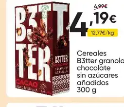 FROIZ BETTER Cereales granola chocolate sin azúcares añadidos oferta