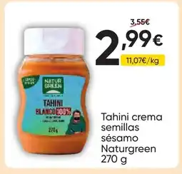 FROIZ NATURGREEN Tahini crema semillas sésamo oferta
