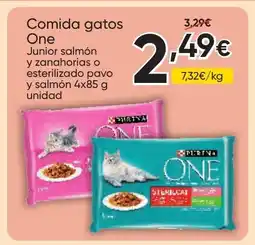 FROIZ ONE Comida gatos Junior salmón y zanahorias o esterilizado pavo y salmón oferta