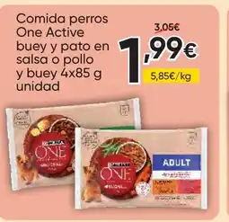 FROIZ ONE Comida perro Active buey y pato en salsa o pollo y buey oferta