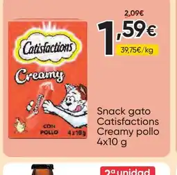 FROIZ CATISFACTIONS Snack gato Creamy pollo oferta