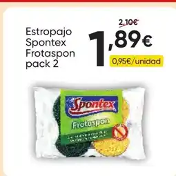 FROIZ SPONTEX Estropajo Frotaspon pack 2 oferta