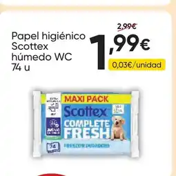 FROIZ SCOTTEX Papel higiénico húmedo WC oferta
