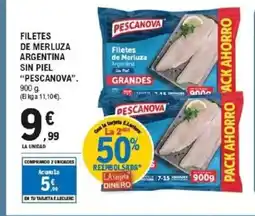 E.Leclerc PESCANOVA Filetes de merluza argentina sin piel oferta