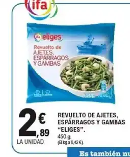E.Leclerc ELIGES Revuelto de ajetes, espárragos y gambas oferta