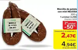 Carrefour Nejosa - morcilla de patata con miel oferta