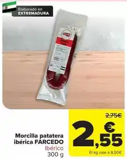Carrefour Farcedo - morcilla patatera iberica oferta
