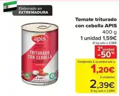 Carrefour Apis - tomate triturado con cebolla oferta