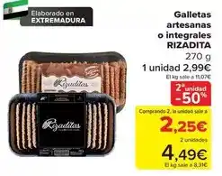 Carrefour Galletas artesanas o integrales oferta