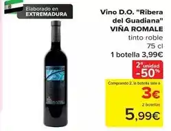 Carrefour Viña romale - vino d.o. ribera del guadiana oferta