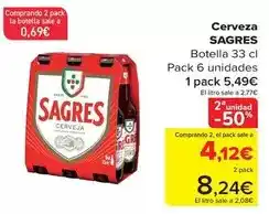 Carrefour Sagres - cerveza oferta