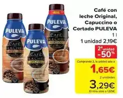 Carrefour Puleva - cafe con leche original, capuccino o cortado oferta
