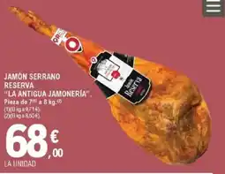 E.Leclerc LA ANTIGUA JAMONERIA Jamón serrano reserva oferta