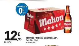 E.Leclerc MAHOU 5 ESTRELLAS Cerveza oferta