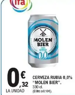 E.Leclerc MOLEN BIER Cerveza rubia 0,0% oferta