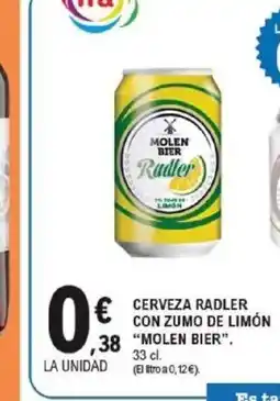 E.Leclerc MOLEN BIER Cerveza radler con zumo de limón oferta