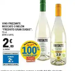 E.Leclerc FRESKITO GRAN DUQUE Vino frizzante moscato o melón oferta