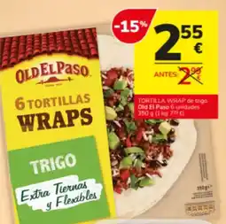 Consum Old el paso - tortilla wrap oferta