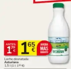 Consum La asturiana - leche desnatada oferta