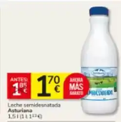 Consum La asturiana - leche semidesnatada oferta