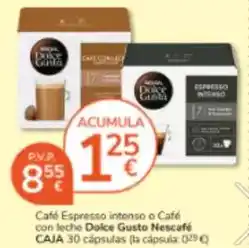 Consum Nescafé - cafe espresso intenso o cafe con leche dolce gusto caja oferta