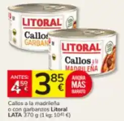 Consum Litoral - callos a la madrileña o con garbanzos oferta