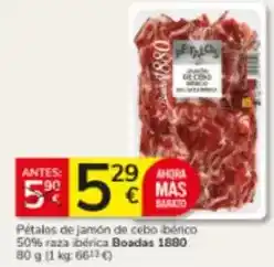 Consum Boadas - petalos de jamón de cebo ibérico 50% raza ibérica oferta