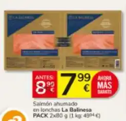 Consum La balinesa - salmón ahumado en lonchas oferta