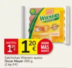 Consum Oscar mayer - salchichas wieners queso oferta