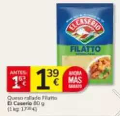 Consum El caserío - queso rallado filatto oferta