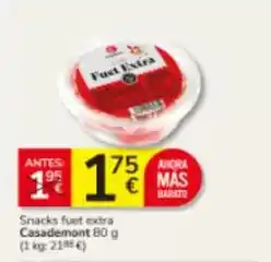 Consum Casademont - snacks fuet extra oferta