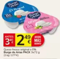 Consum Burgo de arias - queso fresco original oferta