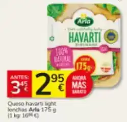 Consum Arla - queso havarti light lonchas oferta