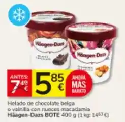 Consum Häagen-dazs - helado de chocolate belga o vainilla con nueces macadamia oferta