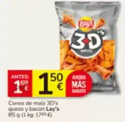 Consum Lay's - conos de maiz 3d's queso y bacon oferta