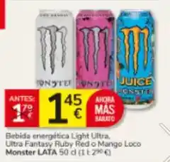 Consum Mas - bebida energética light ultra, ultra fantasy ruby red o mango loco oferta