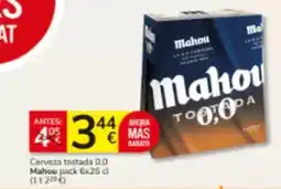 Consum Mahou - cerveza tostada 0.0 pack 6x oferta