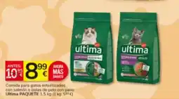 Consum Última - comida para gatos esterilizados con salmón o blas de pelo con bavo oferta