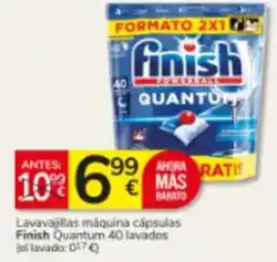 Consum Finish - lavavajillas máquina cápsulas quantum 40 lavados oferta