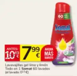 Consum Somat - lavavajillas gel lima y limon oferta