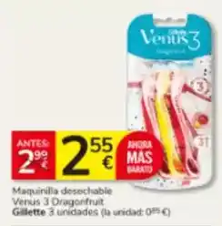 Consum Gillette - maquinilla desechable venus 3 dragonfruit oferta