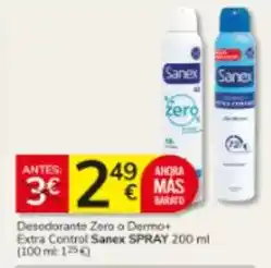 Consum Sanex - sanya desadorante zero o dermo+ extra control oferta