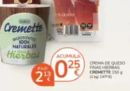Consum Cremette - crema de queso finas hierbas oferta