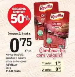 SPAR Fragadis Revilla - xorico tradicio, salsixó o salami extra en llenques oferta