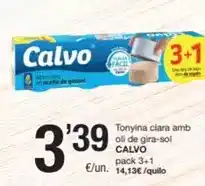 SPAR Fragadis Calvo - tonyina clara amb oli de gira-sol oferta