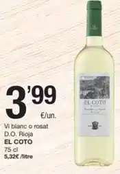 SPAR Fragadis El coto - vi blanc o rosat d.o. rioja oferta