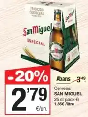 SPAR Fragadis San miguel - cervesa oferta